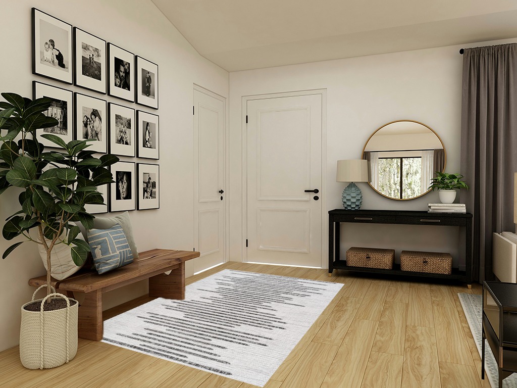 JONATHAN Y SMB124D-5 Zolak Berber Stripe Geometric Indoor Outdoor Area Rug Bohemian Contemporary Easy Cleaning Bedroom Kitchen Backyard Patio Non Shedding, 5 X 8, Ivory/Black in Transitional Minimalistic Entryway