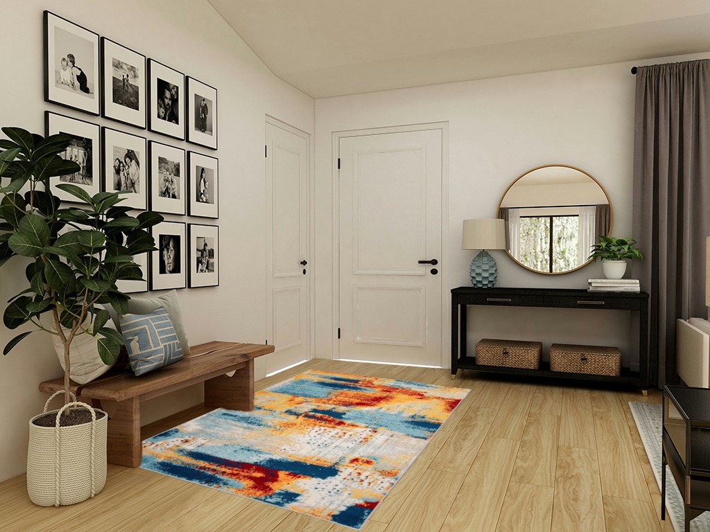 Entryway rug ideas modern in Transitional Minimalistic Entryway