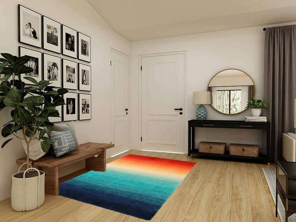 Entryway rug ideas modern in Transitional Minimalistic Entryway