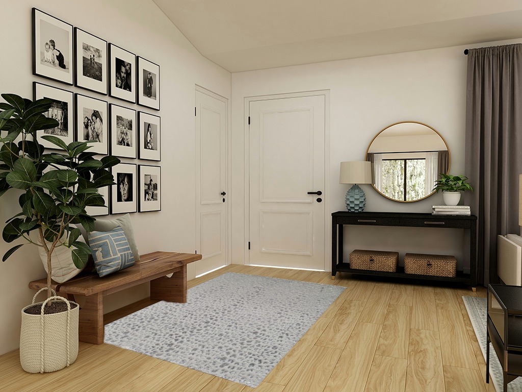 CosmoLiving by Cosmopolitan HZ50A Cougar Area Rug, Snow Leopard in Transitional Minimalistic Entryway
