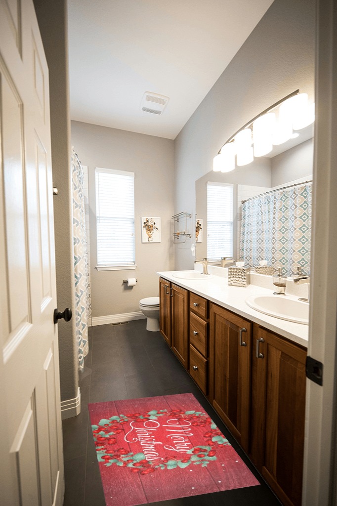 Large bathroom rug ideas