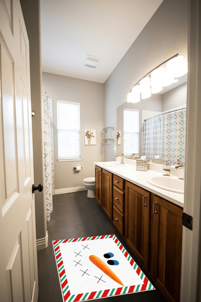 Large bathroom rug ideas