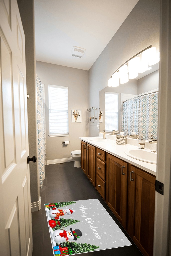 Large bathroom rug ideas