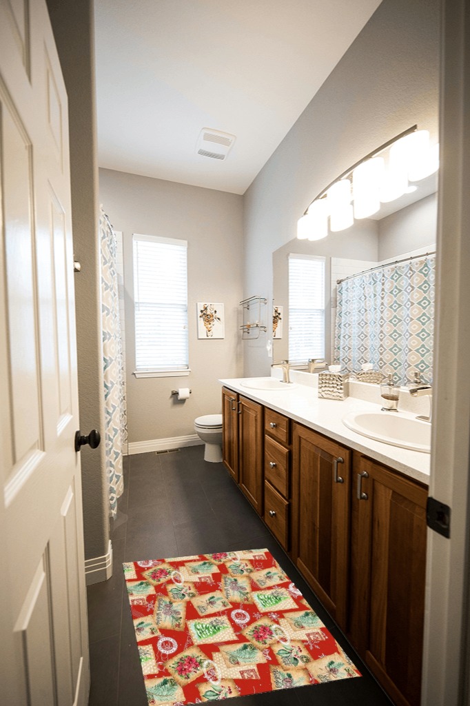 Large bathroom rug ideas