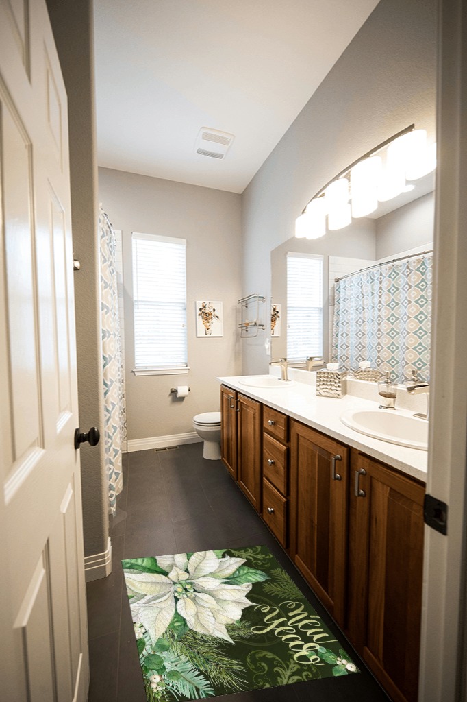 Large bathroom rug ideas