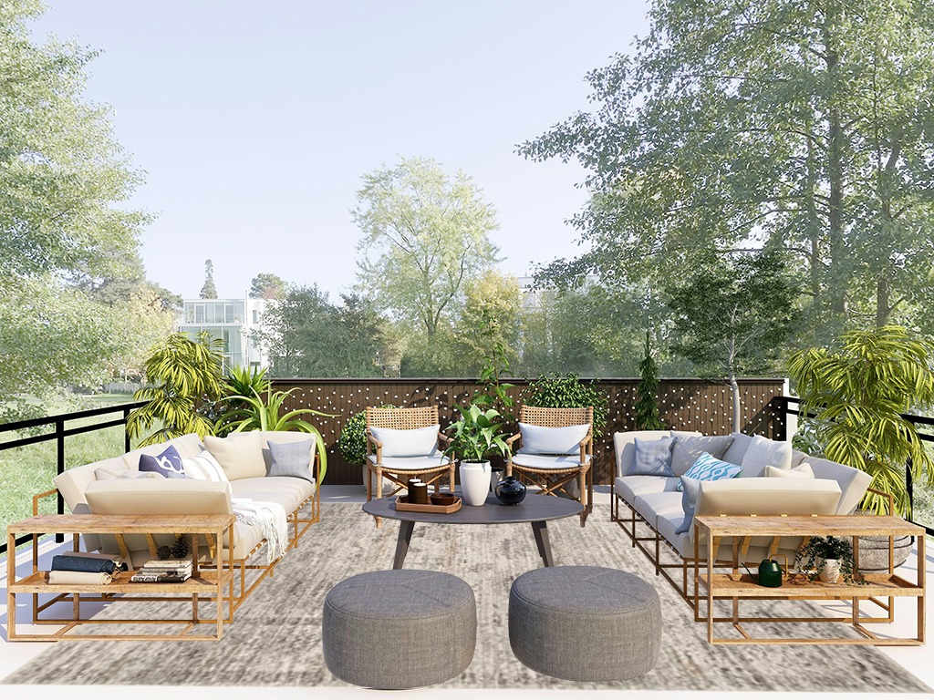 Loloi Magnolia Home by Joanna Gaines x Millie Silver/Dove 7'-10" x 10' Area Rug in Scandinavian Modern Patio