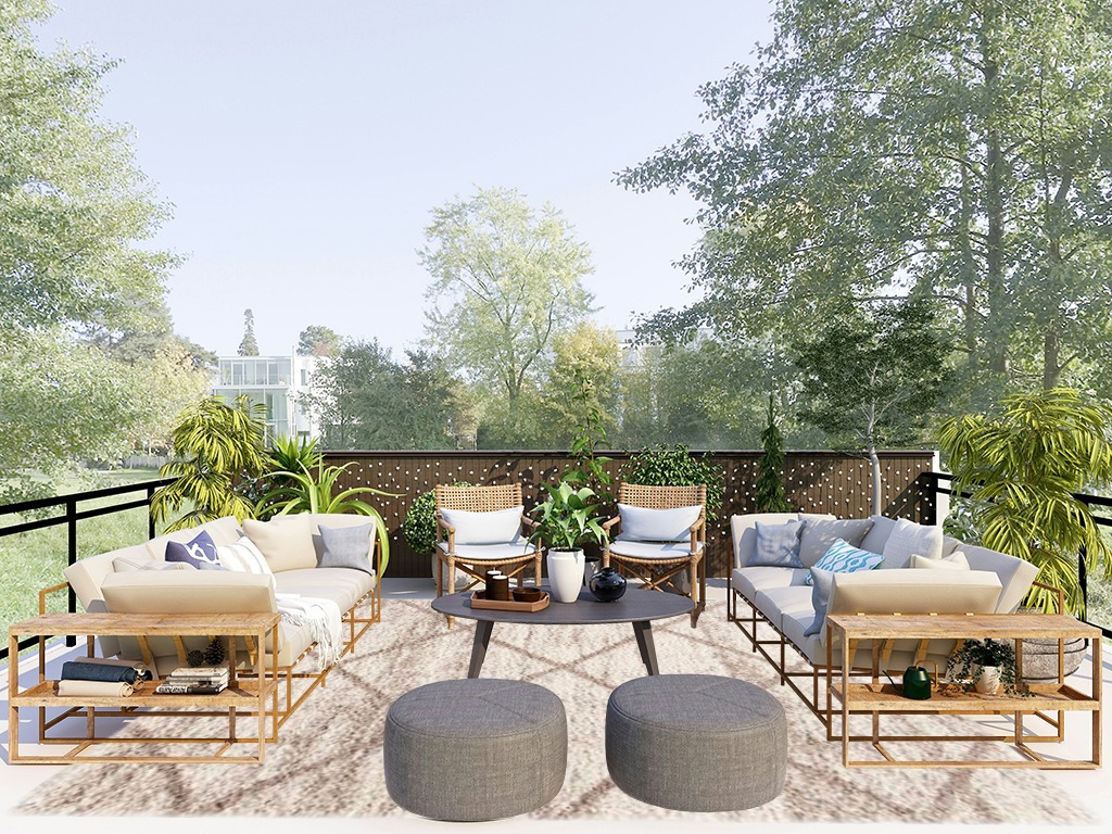 SAFAVIEH Hudson Shag Collection Area Rug - 8' x 10', Multi Ivory & Beige, Modern Trellis Design, Non-Shedding & Easy Care, 2-inch Thick Ideal for High Traffic Areas in Living Room, Bedroom (SGH281H) in Scandinavian Modern Patio