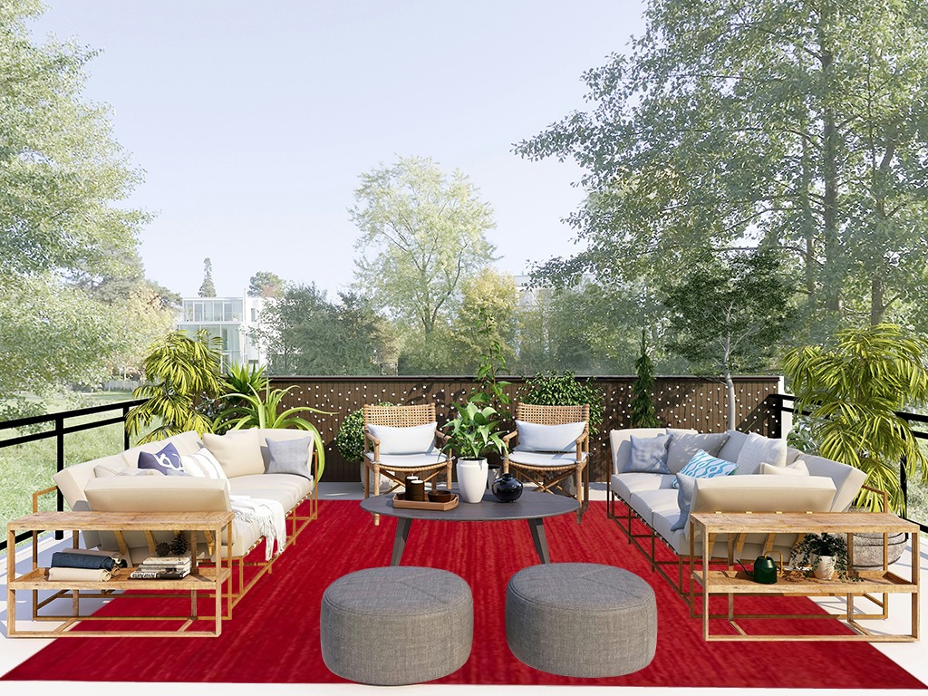 SAFAVIEH Adirondack Collection Area Rug - 8' x 10', Red & Grey, Modern Ombre Design, Non-Shedding & Easy Care, Ideal for High Traffic Areas in Living Room, Bedroom (ADR113Q) in Scandinavian Modern Patio