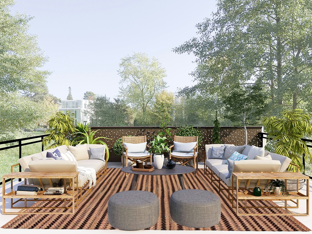 SAFAVIEH Cape Cod Collection Area Rug - 8' x 10', Orange & Black, Handmade Stripe Jute, Ideal for High Traffic Areas in Living Room, Bedroom (CAP104C) in Scandinavian Modern Patio