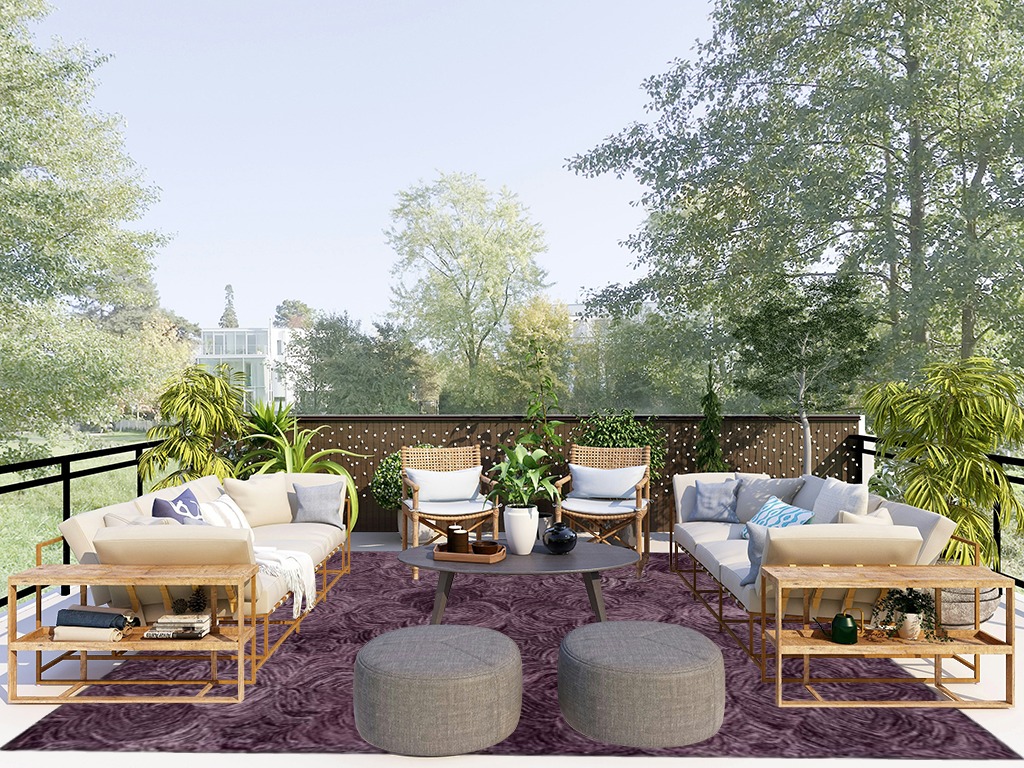 SAFAVIEH Ikat Collection Area Rug - 8' x 10', Purple, Handmade Wool, Ideal for The Living Room, Dining, Bedroom (IKT632V) in Scandinavian Modern Patio