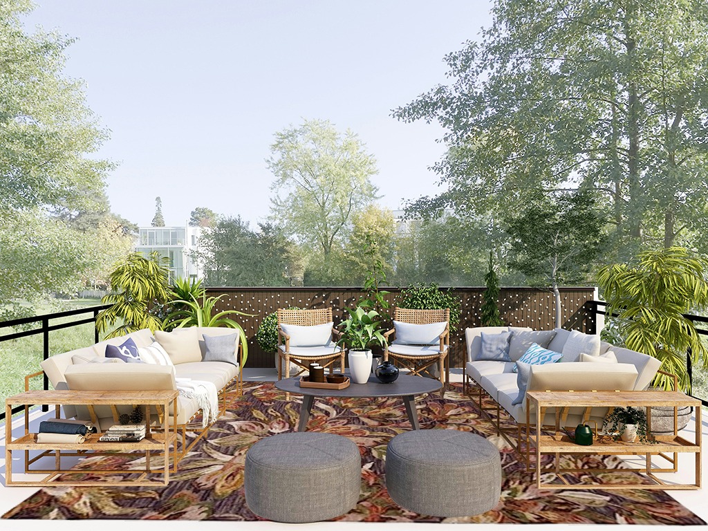 SAFAVIEH Blossom Collection Area Rug - 8' x 10', Purple & Sage, Handmade French Country Floral Wool, Ideal for High Traffic Areas in Living Room, Bedroom (BLM462V) in Scandinavian Modern Patio