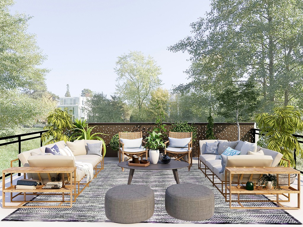 SAFAVIEH Skyler Collection 8' x 10' Grey / Purple SKY194R Modern Abstract Non-Shedding Living Room Bedroom Dining Home Office Area Rug in Scandinavian Modern Patio