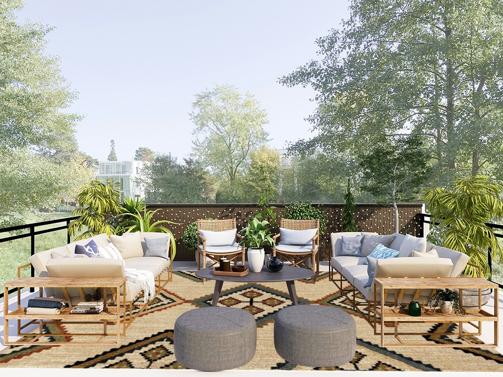 Orian Rugs Next Generation Carsitas Area Rug, 7'10" x 10'10", Off-White in Scandinavian Modern Patio