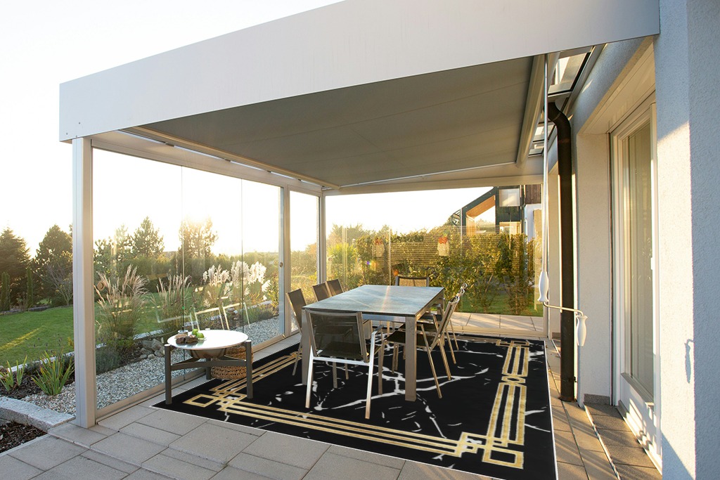Rug ideas in Silver and Grey Outdoor Patio