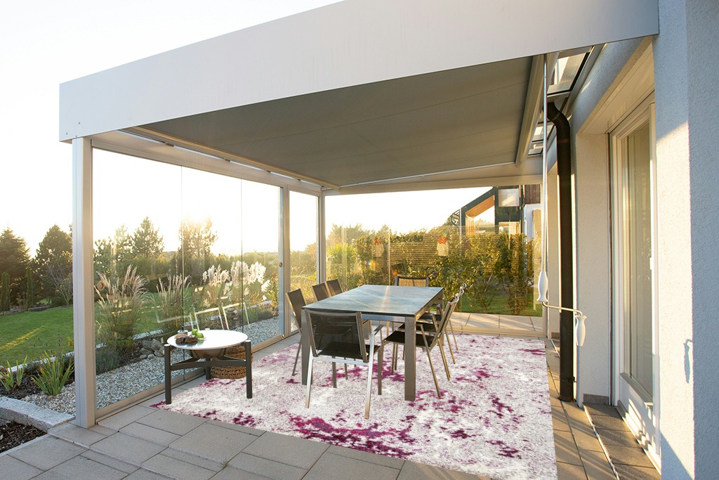 Boho rug ideas in Silver and Grey Outdoor Patio