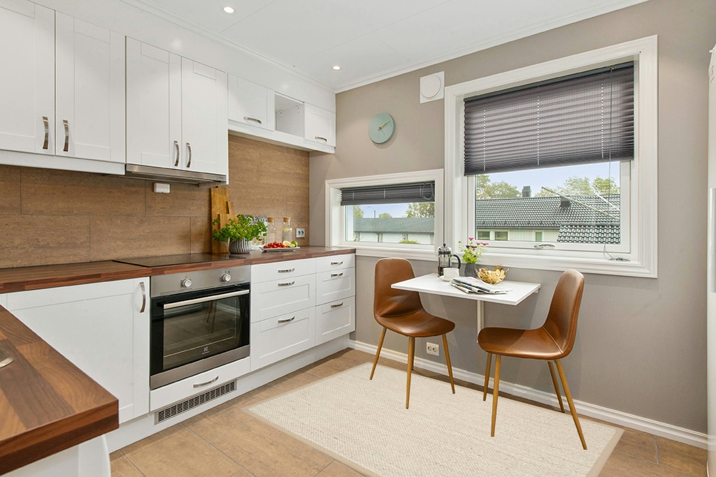 Rug ideas in Wood and White Small Kitchen