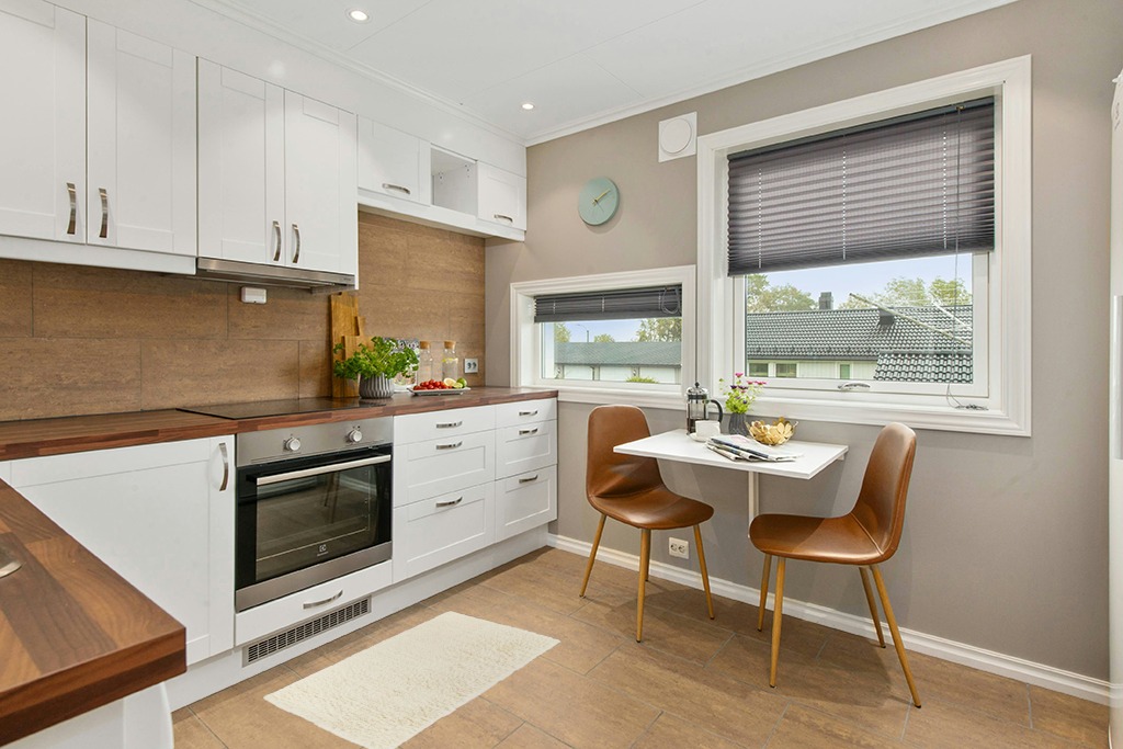 Rug ideas in Wood and White Small Kitchen