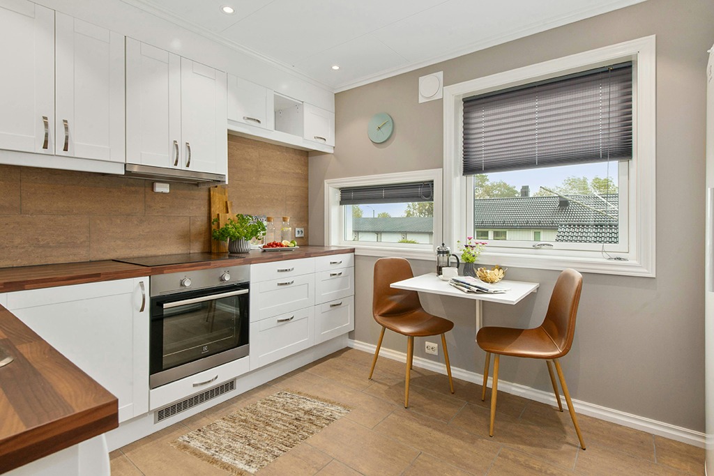 Rug ideas in Wood and White Small Kitchen