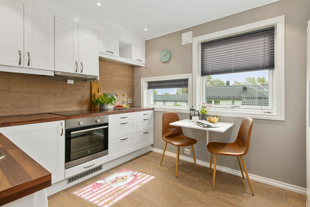 Rug ideas in Wood and White Small Kitchen