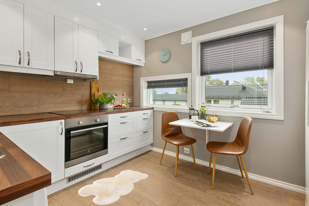 Rug ideas in Wood and White Small Kitchen