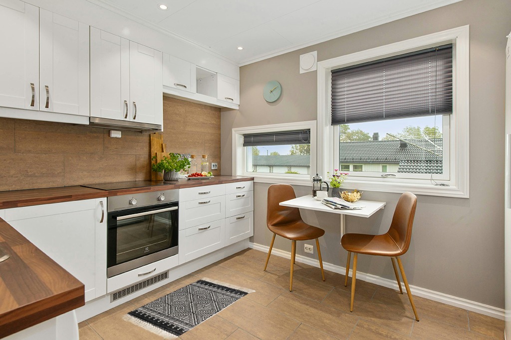 Rug ideas in Wood and White Small Kitchen