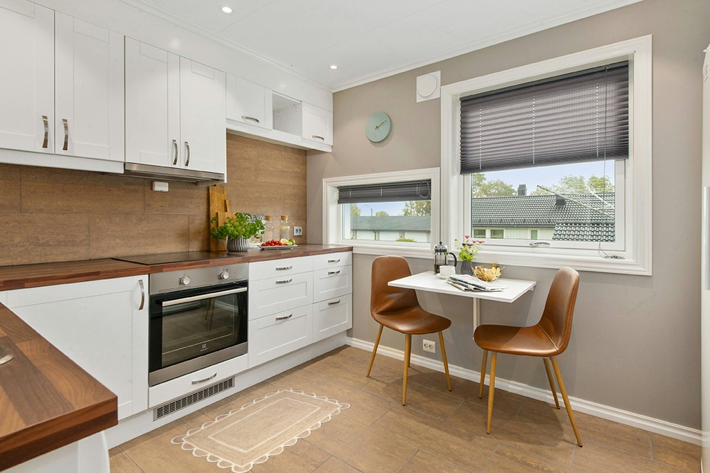 Rug ideas in Wood and White Small Kitchen