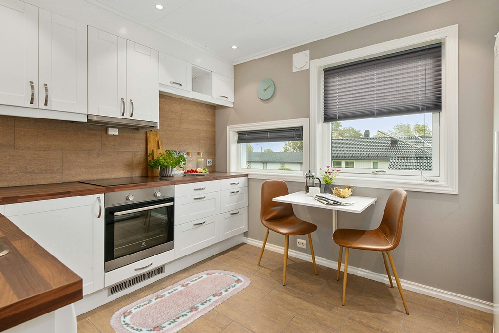 Rug ideas in Wood and White Small Kitchen