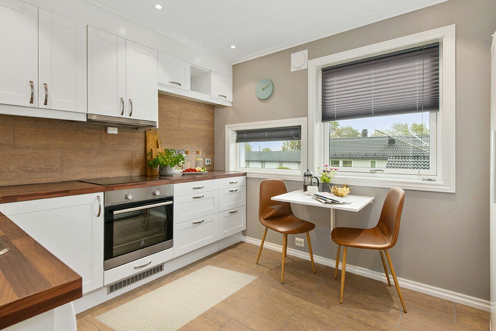 Rug ideas in Wood and White Small Kitchen
