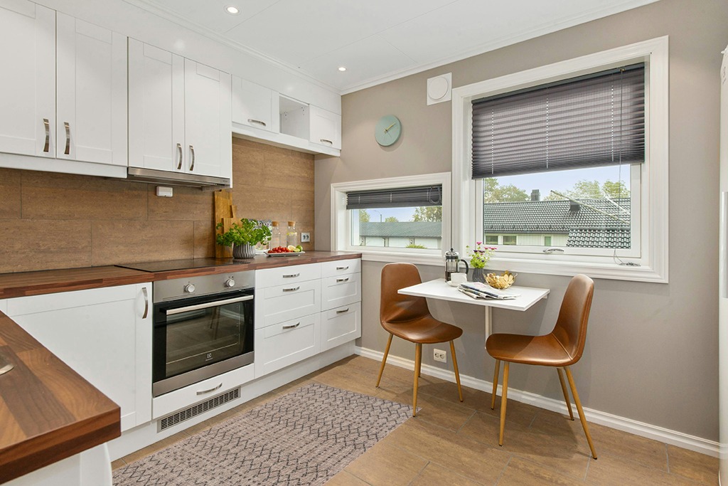 Rug ideas in Wood and White Small Kitchen