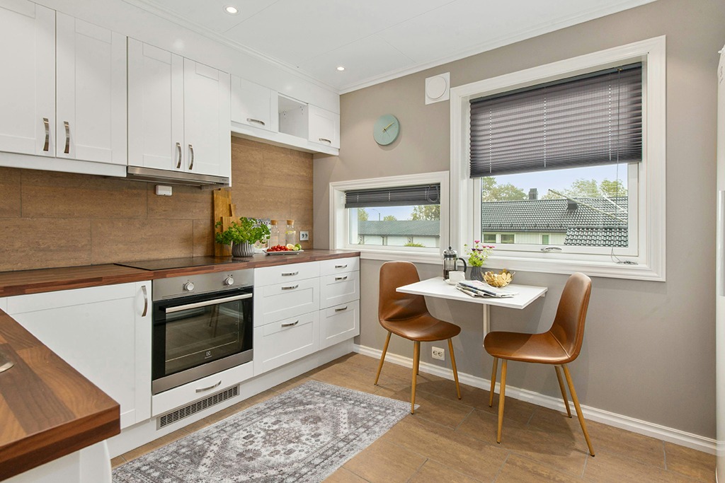 Rug ideas in Wood and White Small Kitchen