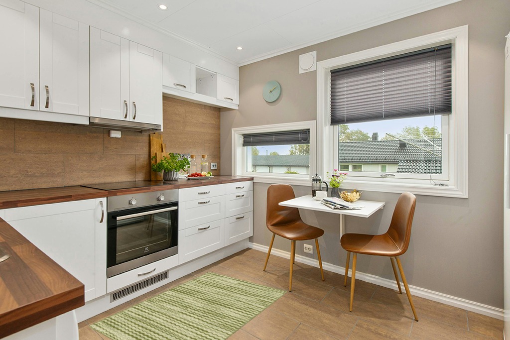 Rug ideas in Wood and White Small Kitchen