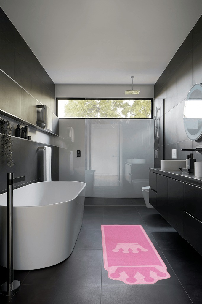 Rug ideas in Black Modern Bathroom