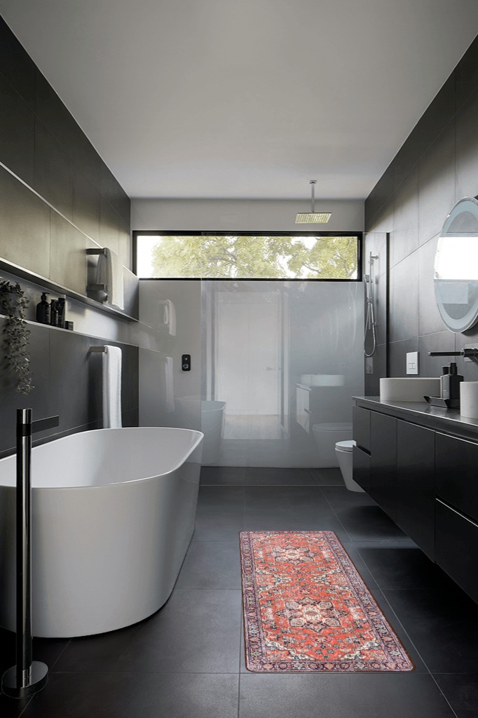 Large bathroom rug ideas