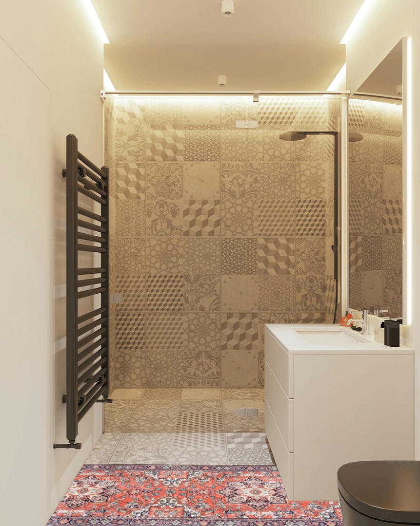 Large bathroom rug ideas