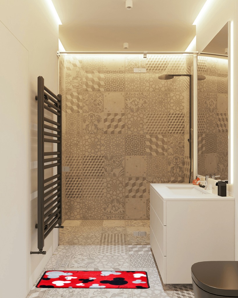 Large bathroom rug ideas