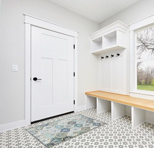 Beeiva Washable Bedroom Kitchen Area Rug in White Modern Entryway