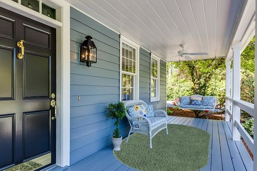 5x8 Oval Green fluffy rug in Light Blue Patio