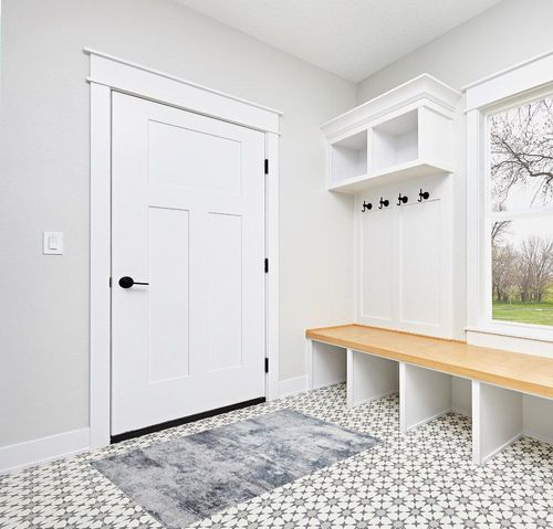 Gray/Blue Abstract & Modern Super Soft, Non-Slip, Easy to Clean, Fade Resistant Area Rug in White Modern Entryway