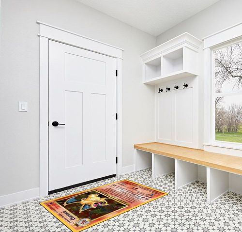 Anime Game, Game Card Rug, Anime, Anime Rug, Playing Room Rug, Anime Room Decor, Anime Rugs, Kids Decor e00120 (2.6x4.9 feet - 80x150 cm) in White Modern Entryway