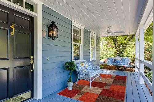 Unique Loom Autumn Collection Modern Contemporary Casual Abstract Area Rug, 5' 3" x 8', Multi/Dark Brown in Light Blue Patio