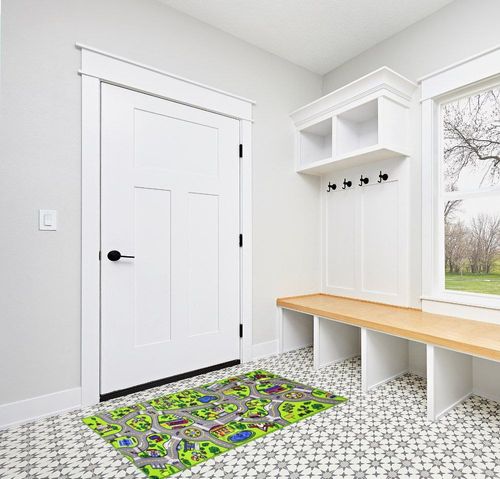 toyvelt Kids Carpet Playmat Car Rug – City Life Educational Road Traffic Carpet Multi Color Play Mat - Large 60” X 32” Best Kids Rugs for Playroom & Kid Bedroom – for Ages 3-12 Years Old in White Modern Entryway