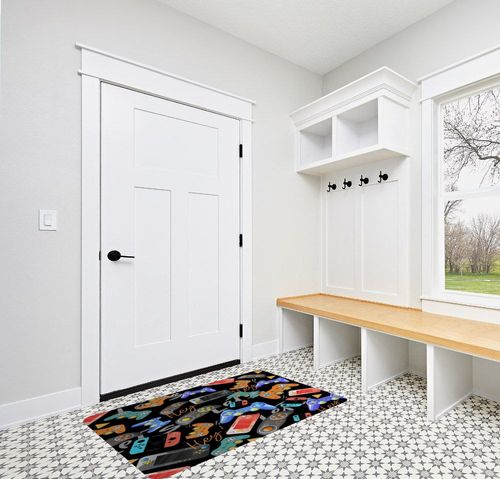 Video Game Rugs Carpets Gameing for Kids Teen Boy Room Bedroom, Colorful Gaming Floor Mats Area Rug for Living Room Gaming Chair Mat Hardwood, 59"*39" Area Rugs Carpet for Gamer Boys in White Modern Entryway