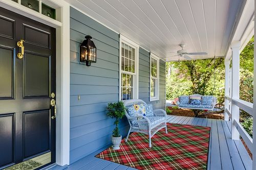 Brumlow MILLS Christmas Plaid Washable Festive Print Holiday Area Rug for Living or Dining Room, Bedroom Carpet and Kitchen Rug, 5'x8', Multicolor in Light Blue Patio