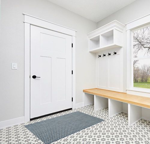 Dirks Blue Indoor / Outdoor Area Rug Highland Dunes Rug Size: Rectangle 2'7" x 5' in White Modern Entryway