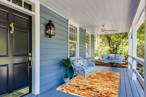 Bungalow Rose Messiah Hand-Tufted Gold/Yellow Shag Area Rug, Size: Rectangle 5' x 8' in Light Blue Patio