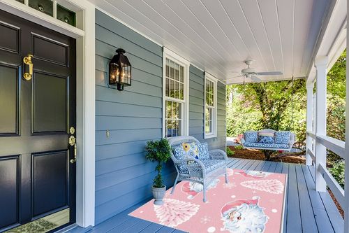 Pink Christmas Area Rug 5 x 8, Washable Bedroom Rug Non-Slip Kitchen Rugs Non Shedding Floor Cover Mat Runner Rug for Living Room Dining Room Outdoor Carpet Snowflake Xmas Tree Santa Claus in Light Blue Patio