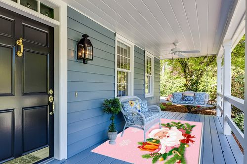 Pink Christmas Area Rug 5 x 8, Washable Bedroom Rug Non-Slip Kitchen Rugs Non Shedding Floor Cover Mat Runner Rug for Living Room Dining Room Outdoor Carpet Santa Claus Pine Needle Snowflake in Light Blue Patio