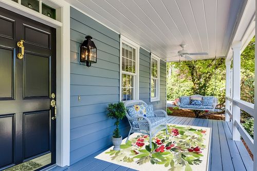 Christmas Area Rug 5 x 8, Washable Bedroom Rug Non-Slip Kitchen Rugs Non Shedding Floor Cover Mat Runner Rug for Living Room Dining Room Outdoor Carpet Pine Needles Seasonal Winter Leaves Plant in Light Blue Patio