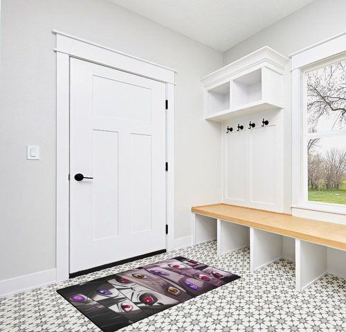 Anime Area Rugs Anime Characters Carpet 3D Print Cartoon Anti-Slip Rug for Bedroom Living Room Home Decor Gifts to Friends for Halloween and Christmas 3.3' x 5' in White Modern Entryway