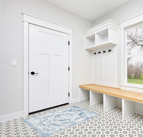 Pajata Blue and Cream Vintage 3X5 Area Rug Soft Fluffy Pile Carpet, Stain Resistant Faux Wool Soft Fuzzy Machine Washable Rug, Boho Chic Low-Pile Floral Carpet for Bedroom Kitchen Living Room in White Modern Entryway